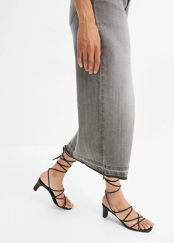 Gonna di jeans con spacco, bonprix
