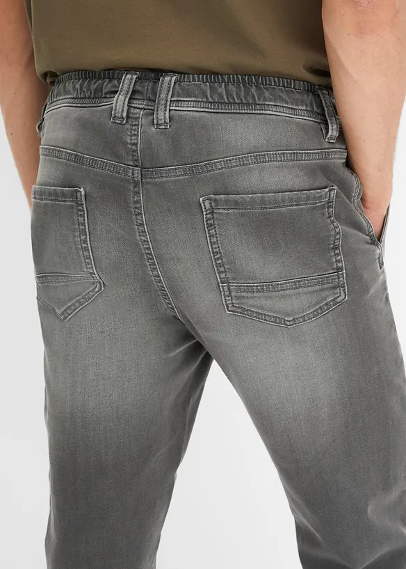 Jeans elasticizzati con elastico in vita regular fit, straight, bonprix