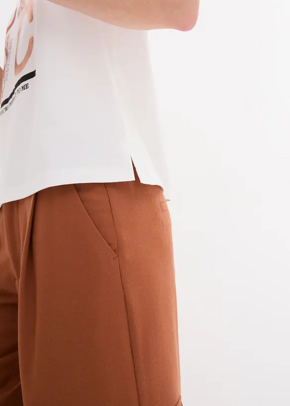 T-shirt con stampa glitterata, bonprix