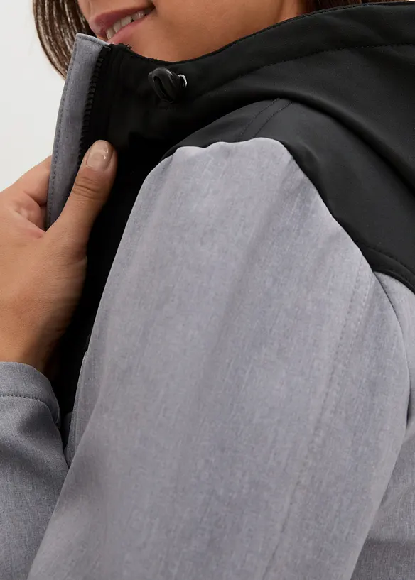 Giacca prémaman corta 3 in 1 in softshell con inserto babywearing, bonprix