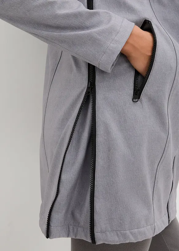 Giacca prémaman corta 3 in 1 in softshell con inserto babywearing, bonprix