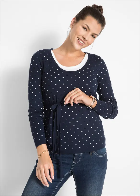 Maglione prémaman / da allattamento 2 in 1 in filato fine, bonprix
