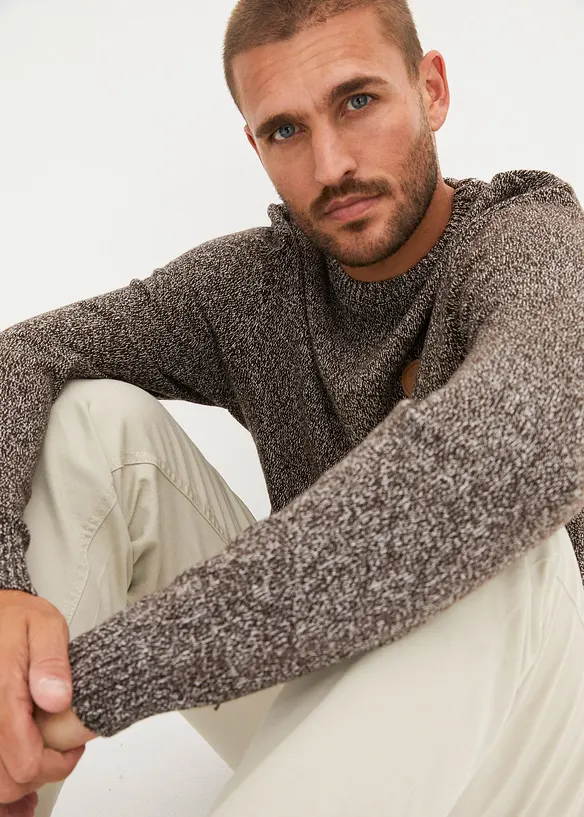 Maglione a girocollo con cotone, bonprix