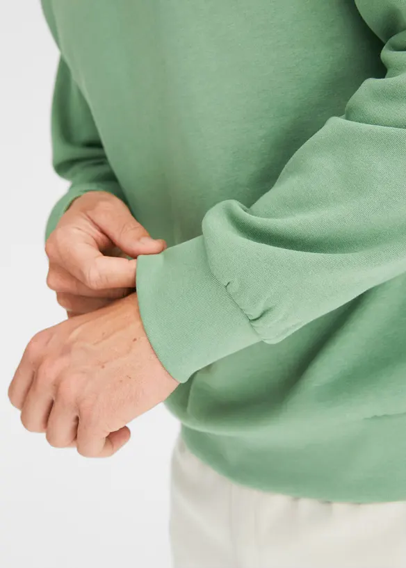Felpa con colletto e zip, bonprix