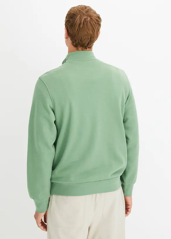 Felpa con colletto e zip, bonprix