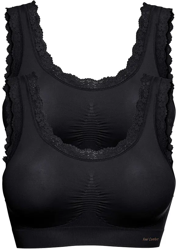 Reggiseno Feel Comfort a bustier senza cuciture (pacco da 2), bonprix