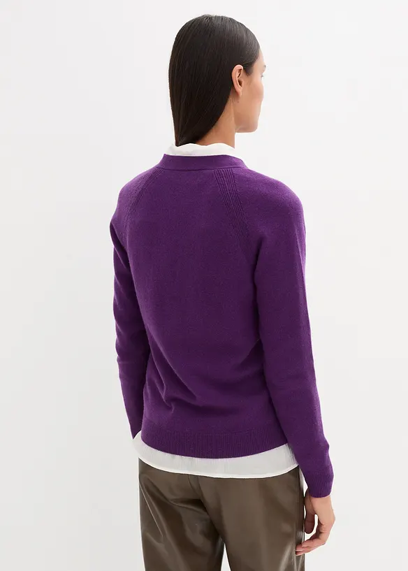 Cardigan con cashmere certificato secondo il Good Cashmere Standard®, bonprix