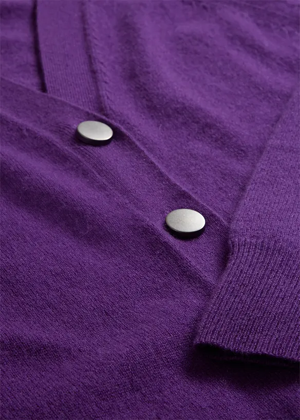 Cardigan con cashmere certificato secondo il Good Cashmere Standard®, bonprix