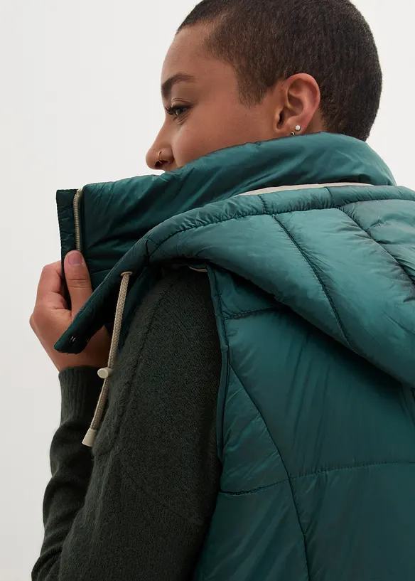Gilet trapuntato con cappuccio rimovibile, bonprix