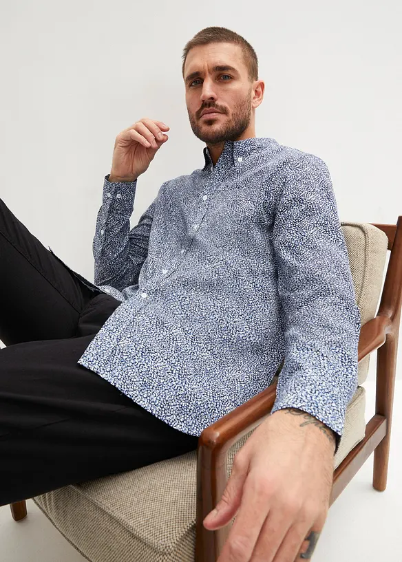 Camicia elegante a maniche lunghe in puro cotone (pacco da 2), bonprix