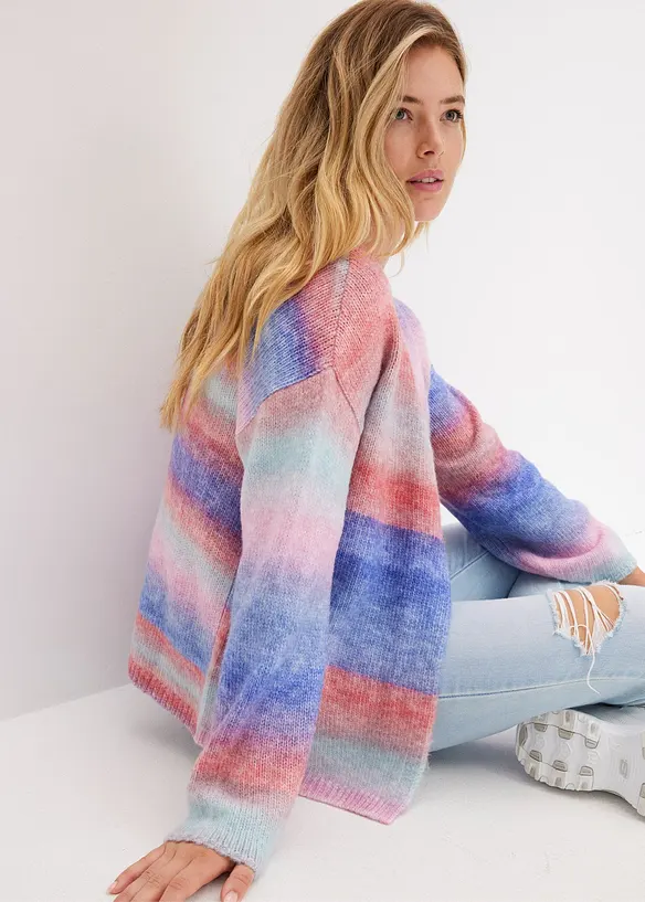 Cardigan in morbido filato grosso misto lana, bonprix