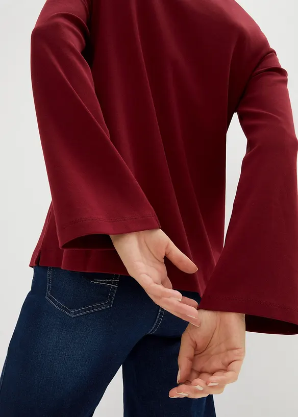 Maglia a maniche lunghe Essential, in cotone pesante, bonprix