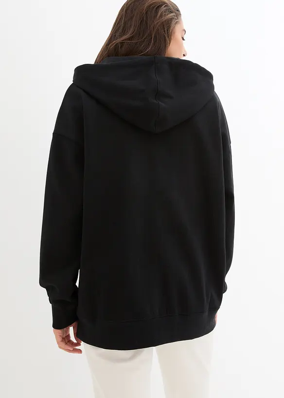 Felpa con zip e cappuccio, bonprix