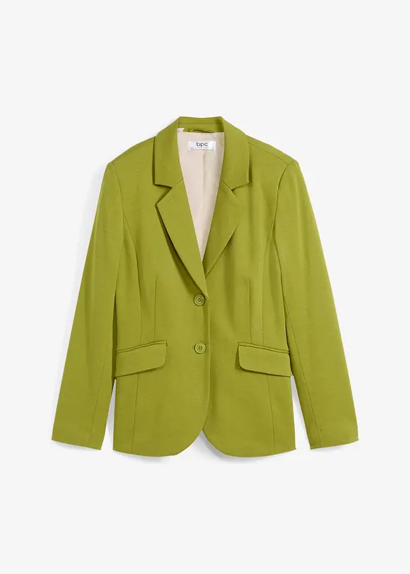 Blazer sciancrato in jersey di cotone, bonprix