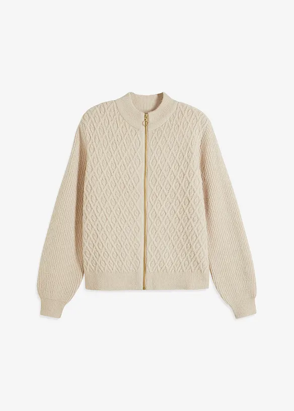 Cardigan con motivo a trecce, bonprix