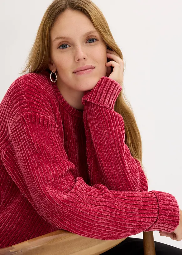 Maglione oversize in ciniglia morbida, bonprix