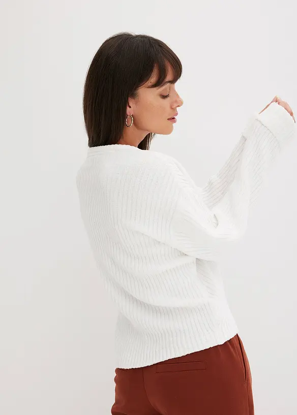 Maglione oversize in ciniglia morbida, bonprix
