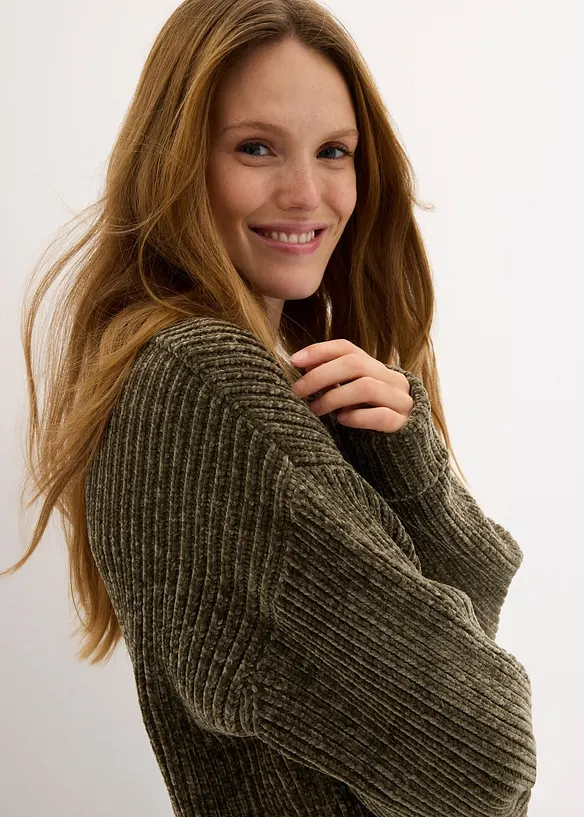 Maglione oversize in ciniglia morbida, bonprix