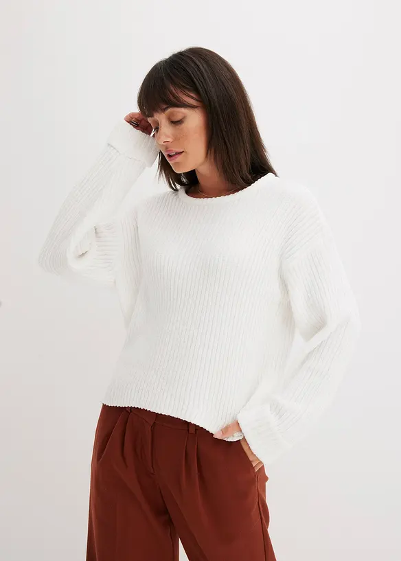 Maglione oversize in ciniglia morbida, bonprix
