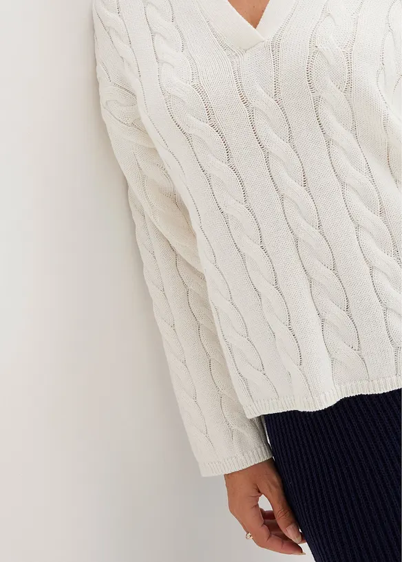 Maglione a trecce, bonprix