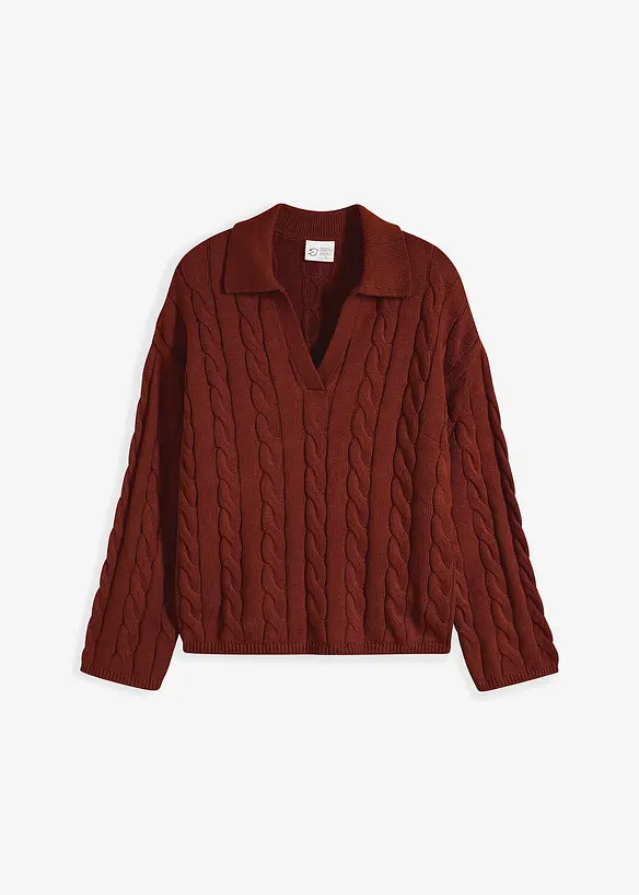 Maglione oversize in misto cachemire morbido, bonprix