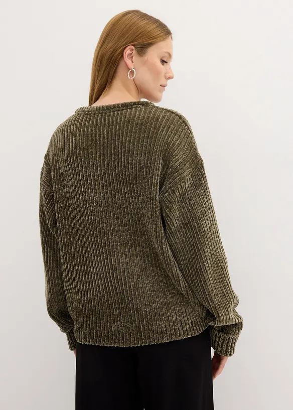 Maglione oversize in ciniglia morbida, bonprix