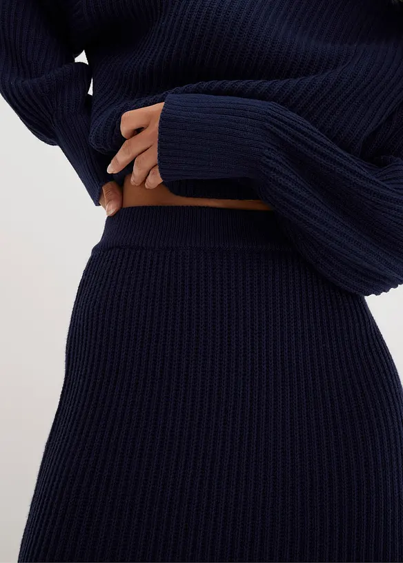 Gonna in maglia di puro cotone, bonprix