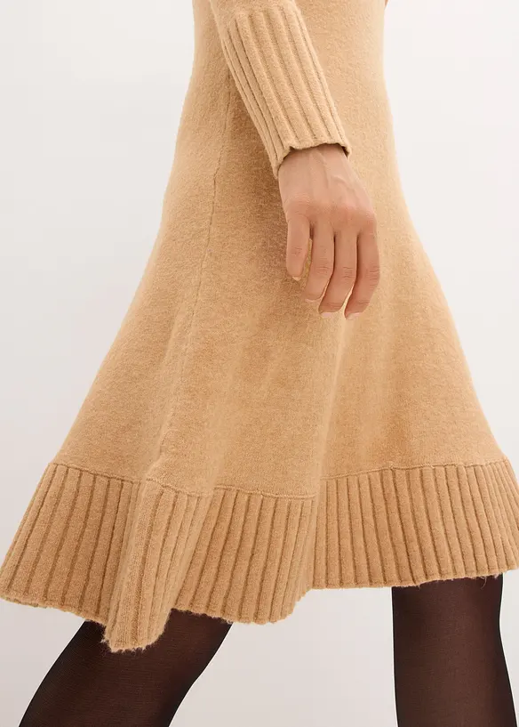 Abito in maglia con colletto polo, bonprix