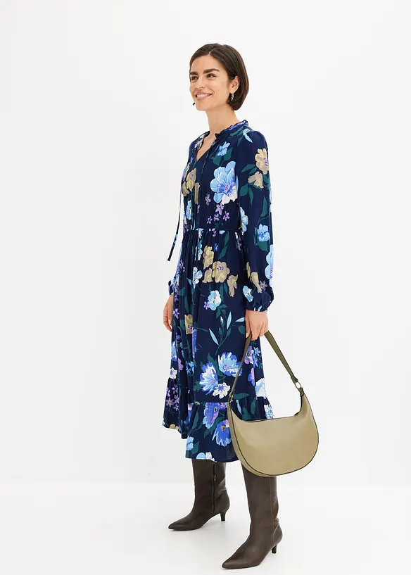 Abito midi in viscosa fluente, bonprix