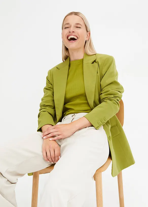 Blazer lungo in misto viscosa, bonprix
