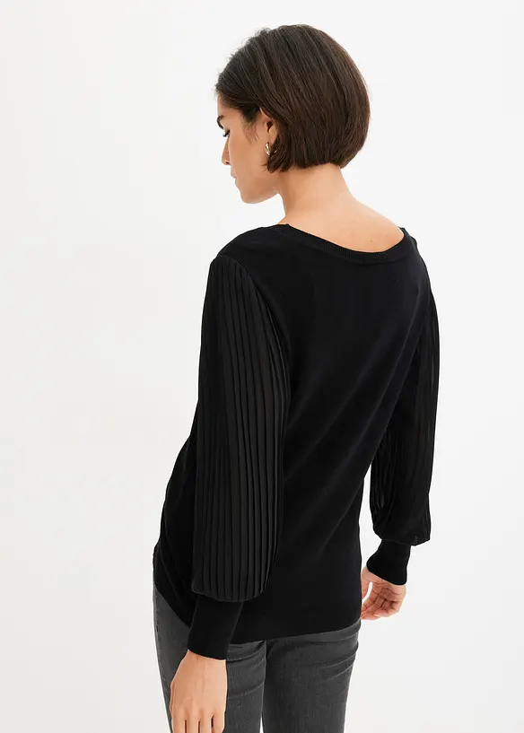 Maglione in filato fine misto viscosa, bonprix