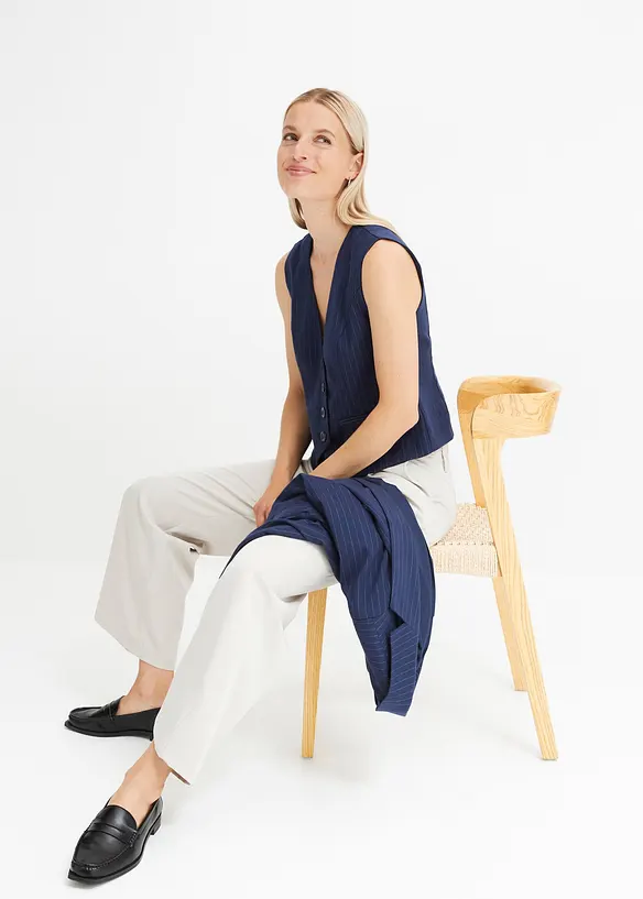 Gilet elegante in misto viscosa, bonprix