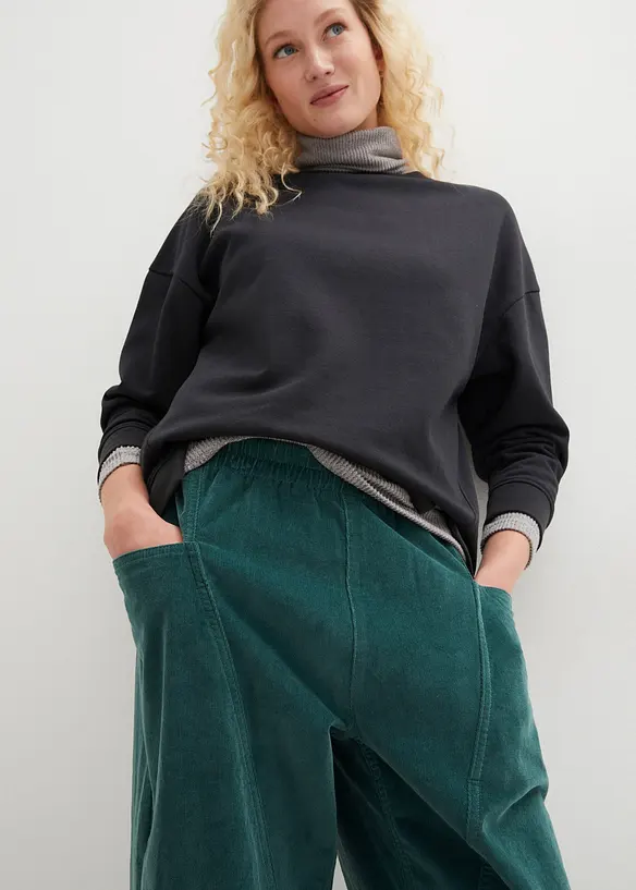 Pantaloni in velluto a coste di misto cotone, bonprix