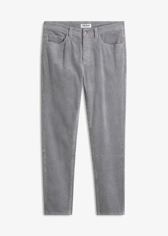 Pantaloni in velluto elasticizzato dal taglio comfort, slim fit, bonprix