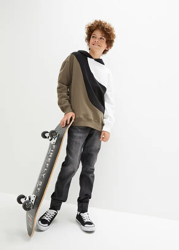 Felpa con cappuccio in puro cotone, bonprix