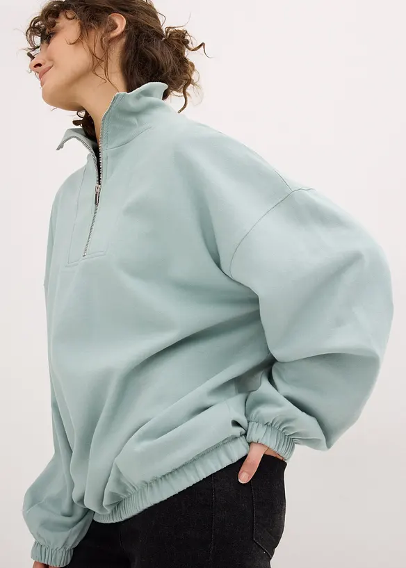Felpa oversize in cotone biologico, bonprix