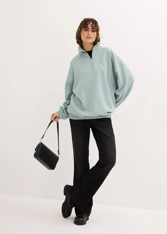 Felpa oversize in cotone biologico, bonprix