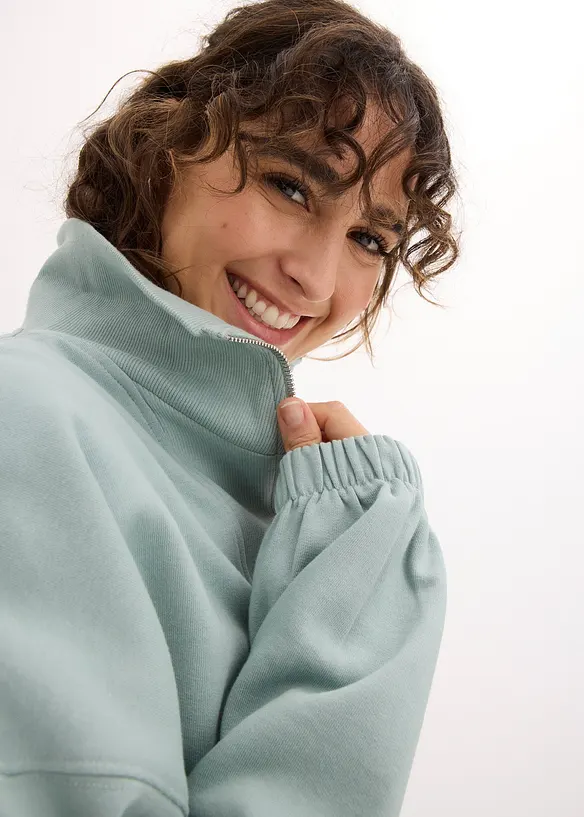 Felpa oversize in cotone biologico, bonprix