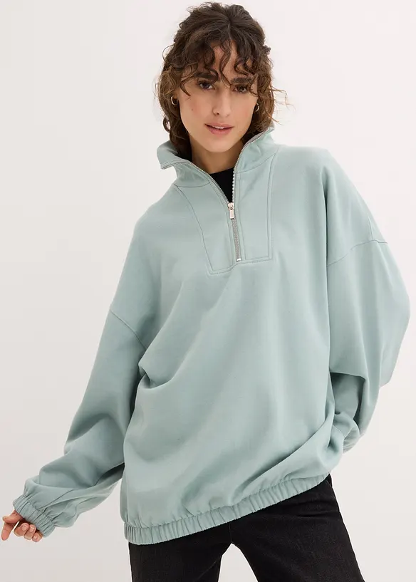 Felpa oversize in cotone biologico, bonprix