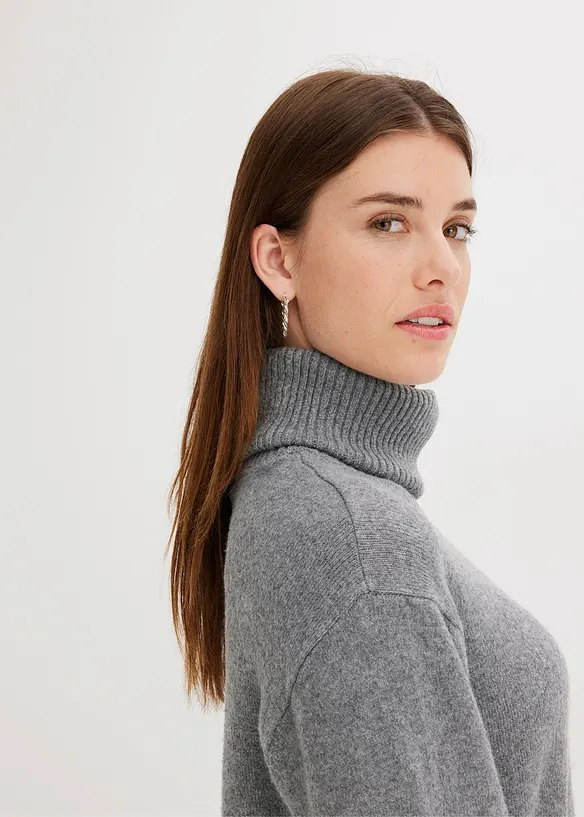 Abito in maglia a collo alto, bonprix