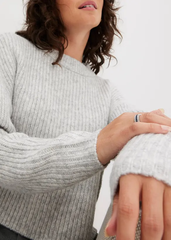 Maglione in morbido filato grosso misto lana, bonprix