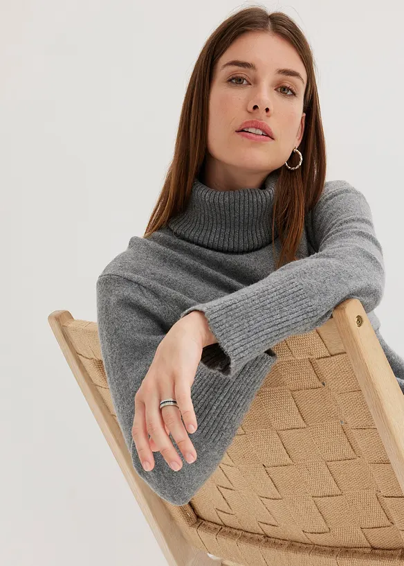 Abito in maglia a collo alto, bonprix
