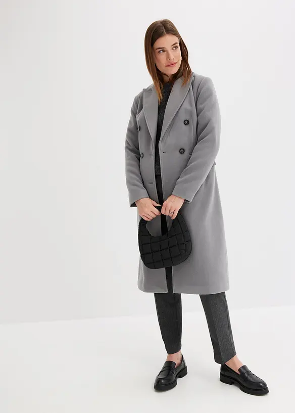 Cappotto corto doppiopetto in simil lana, bonprix