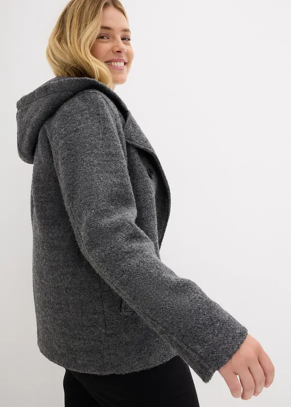 Caban in bouclé morbido, bonprix