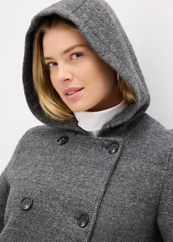 Caban in bouclé morbido, bonprix