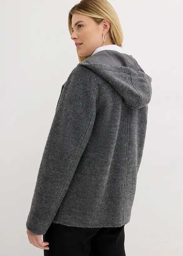 Caban in bouclé morbido, bonprix