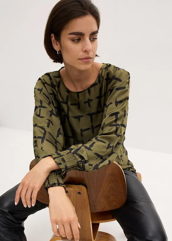 Blusa con maniche a pipistrello, bonprix