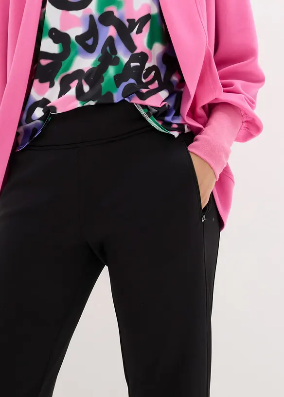 Pantaloni da jogging super elasticizzati con fodera morbida, bonprix