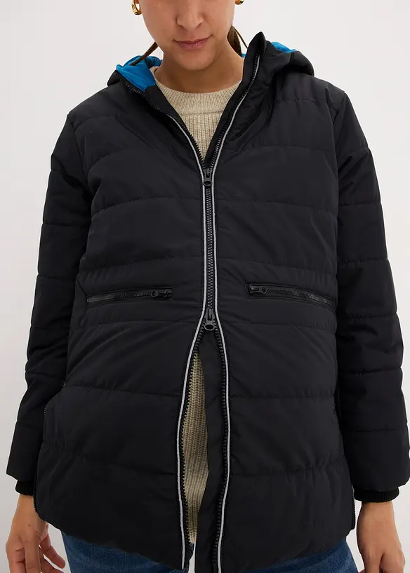 Giacca prémaman 3 in 1 con inserto babywearing e dettagli riflettenti, bonprix