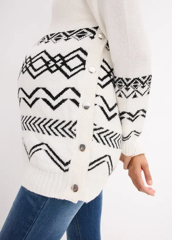 Maglione prémaman / da allattamento 2 in 1 in misto cotone, bonprix